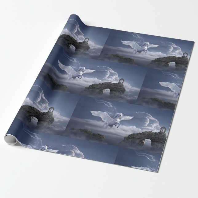 Pegasus in flight       wrapping paper (Unrolled)