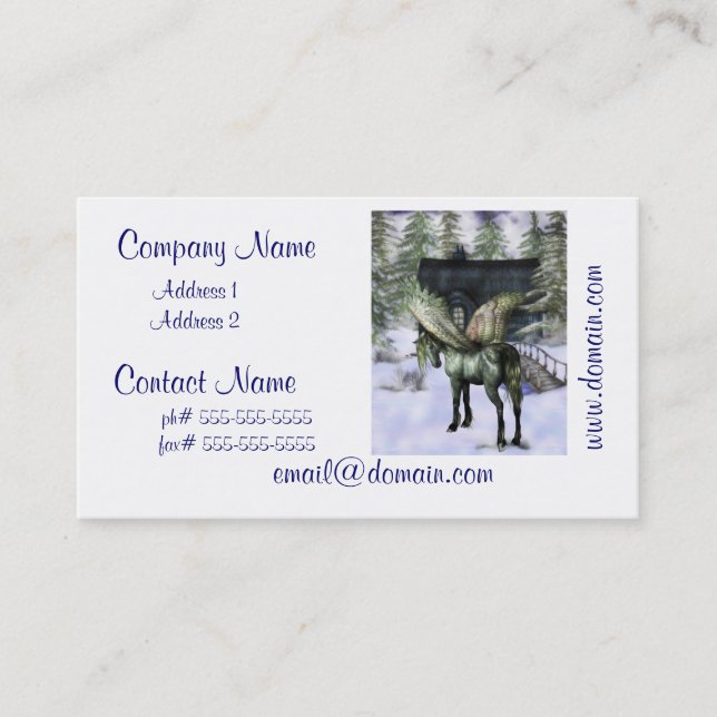 Pegasus in Forest Business Cards (Front)