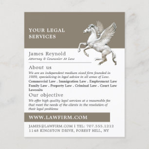 Pegasus, Legal Services Advertising Flyer