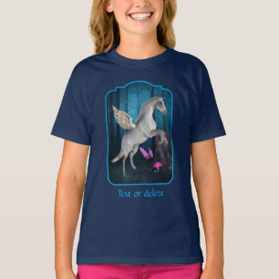 Pegasus Magical Forest Fantasy Horse Art T-Shirt