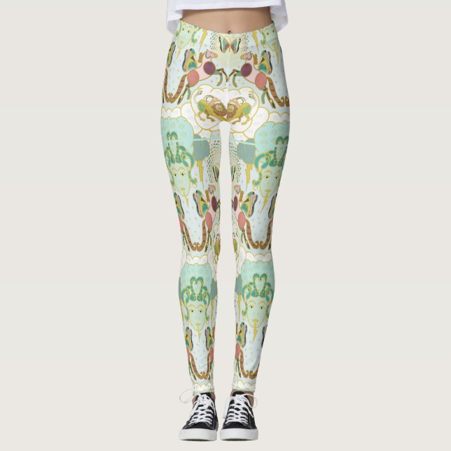 Pegasus Mythomorphosis With Medusa and Chimera Leggings (Front)
