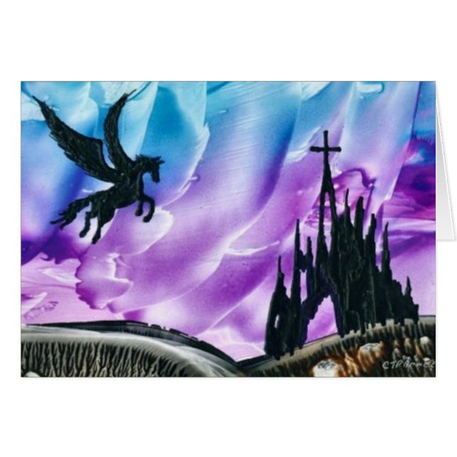 Pegasus over Ruins (Front Horizontal)