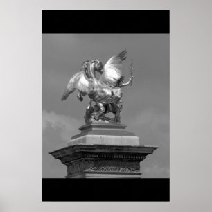 Pegasus Pont Alexandre statue sculpture Paris Pont Poster