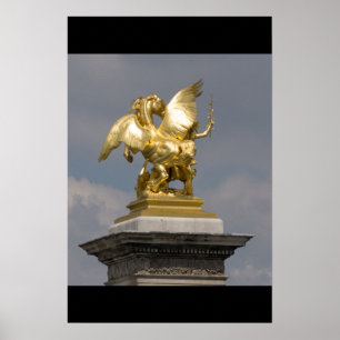 Pegasus Pont Alexandre statue sculpture Paris Pont Poster