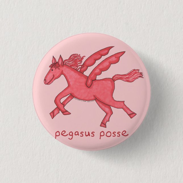 Pegasus Posse 1-1/4" Round 3 Cm Round Badge (Front)