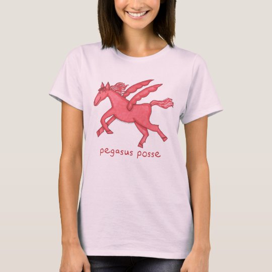 Pegasus Posse Pale Pink Women's Basic T-Shirt