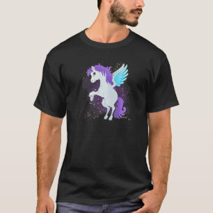 Pegasus Purple Graphic Horse Wings Magic T-Shirt