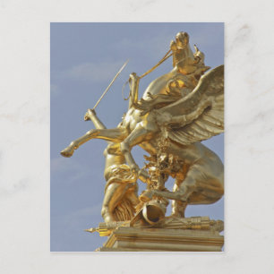 Pegasus statue at the Pont Alexander III bridge Postcard