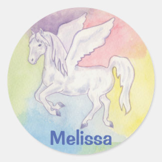 Pegasus sticker with child's name