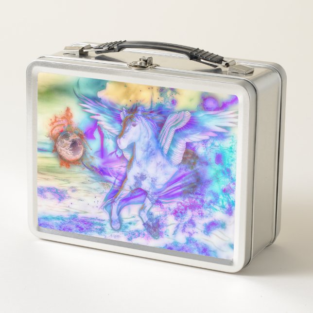 PEGASUS THE DEVINE HORSE METAL LUNCH BOX (Front)