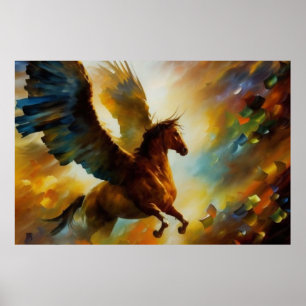 Pegasus the Greek mythological horse modern Poster