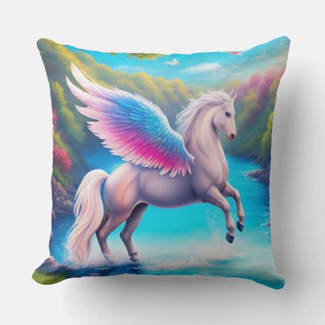 Pegasus Throw Pillow (Front)