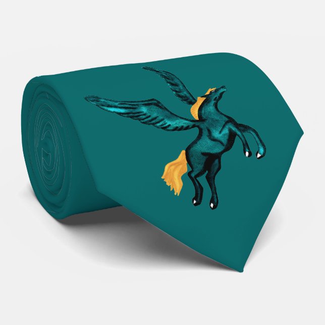 Pegasus (Turquoise) Tie (Rolled)