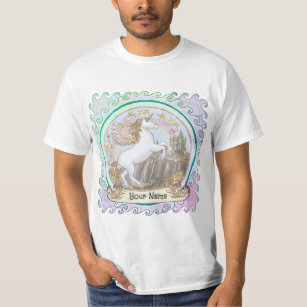 Pegasus Unicorn Castle custom name  T-Shirt