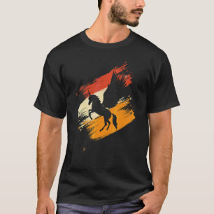 Pegasus Unicorns Horses Retro Pegasos Girls Childr T-Shirt