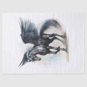 Pegasus Watercolor Decoupage Tissue Paper