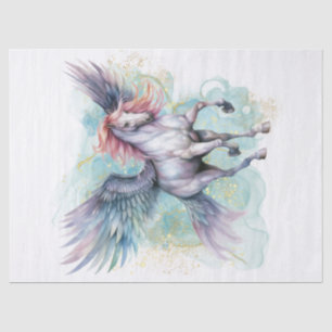 Pegasus Watercolor Decoupage Tissue Paper