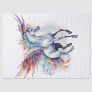 Pegasus Watercolor Decoupage Tissue Paper