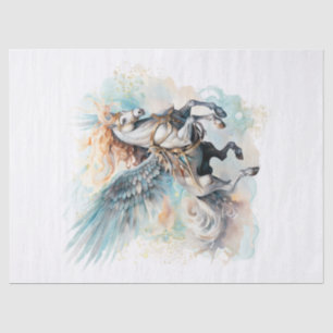 Pegasus Watercolor Decoupage Tissue Paper