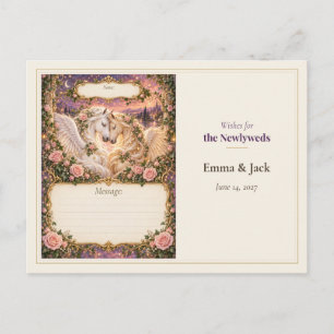 Pegasus Wedding Guest Book Wishes Postcard
