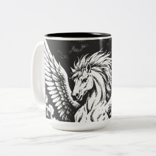 Pegasus — Winged Herald of the Storm Two-Tone Coffee Mug