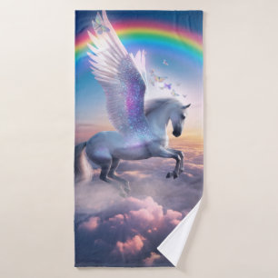 Pegasus with Rainbow Bath Towel Set