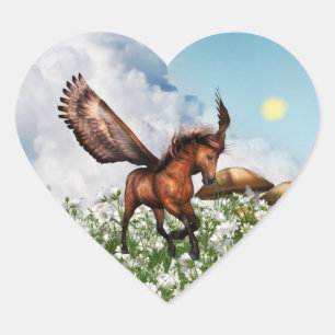 Pegasys in a Field Stickers