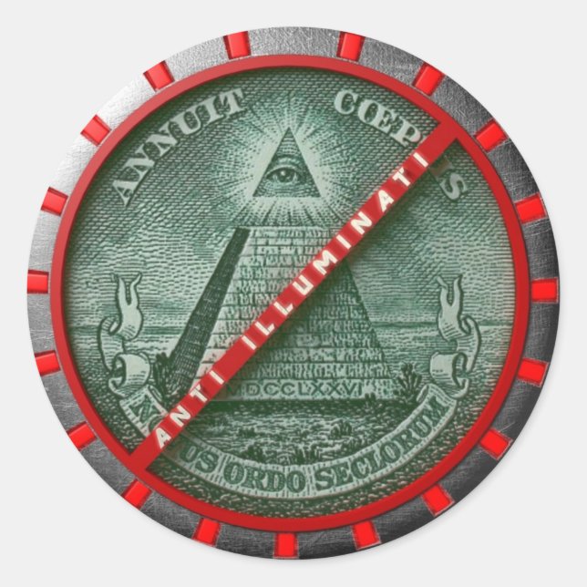 Pegatina Anti Illuminati Classic Round Sticker (Front)