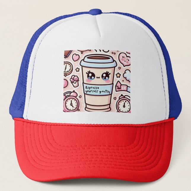 Pegatina de vinilo con forma personalizada trucker hat (Front)