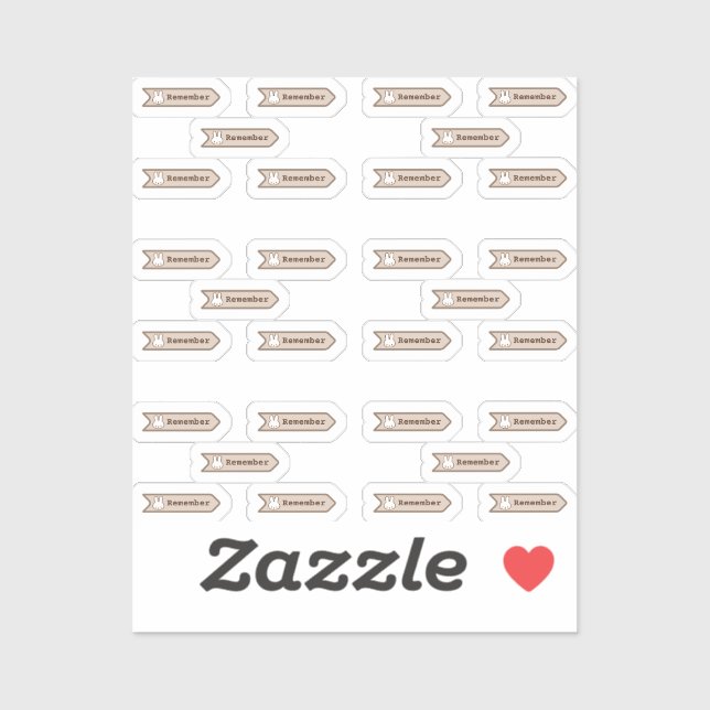 Pegatina de vinilo Remember (Sheet)