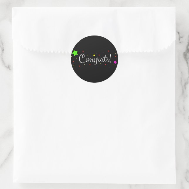 Pegatina - ¡Felicidades! Classic Round Sticker (Bag)