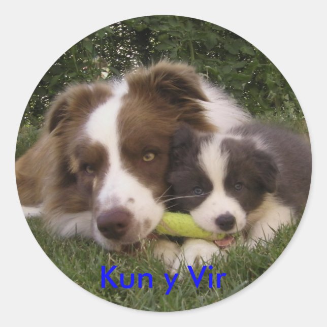 Pegatina Kun and Vir Classic Round Sticker (Front)