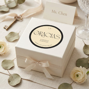 Pegatina Redonda de Boda Spanish Wedding Favour Classic Round Sticker