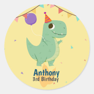 Pegatina Redonda Dinosaur penalty sticker