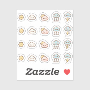 Pegatina Tiny latte weather tracker planner