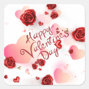 PEGATINA valentine day Square Sticker