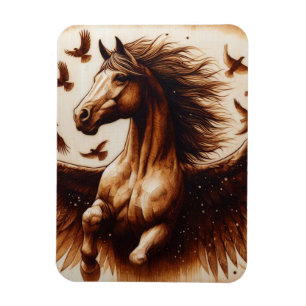 Pegaus Sepia with Birds Magnet