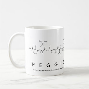 Peggie peptide name mug