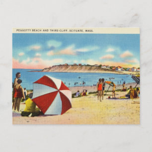 Peggotty Beach Third Cliff Scituate, Massachusetts Postcard