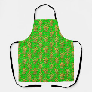 Peggy Ann All Over Gold Green St Patrick's Apron