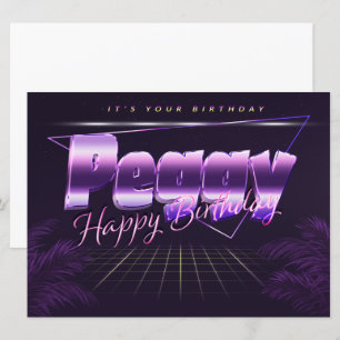 Peggy Name First name pura retro card Birthday