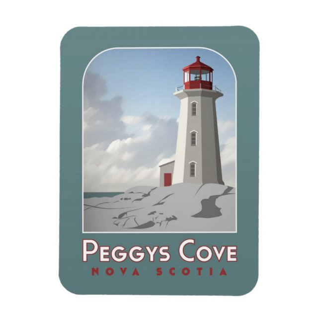 Peggy's Cove Deco Magnet (Vertical)