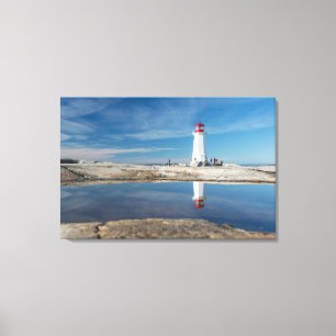 Peggy'S Cove Lighthouse   Canada Canvas Print