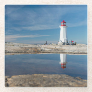 Peggy'S Cove Lighthouse Canada Glass Coaster