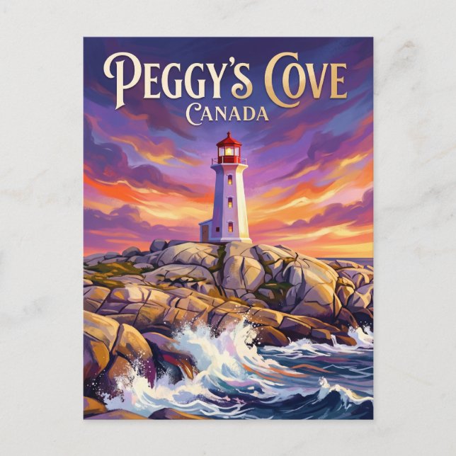 Peggy's Cove Lighthouse Canada Postcard (Front)