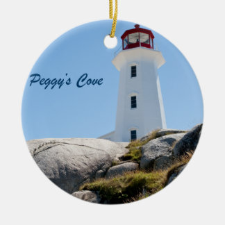 Peggy's Cove Lighthouse (Colour) Ceramic Tree Decoration