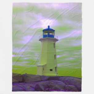 Peggy's cove lighthouse halifax Nova Scotia Canada Fleece Blanket