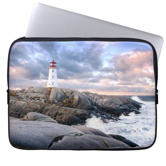 Peggy's Cove Lighthouse Laptop Sleeve (Front)