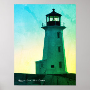 Peggy's Cove  Lighthouse Route Nova Scotia Postcar Poster