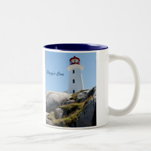 Peggy's Cove Lighthouse Two-Tone Coffee Mug